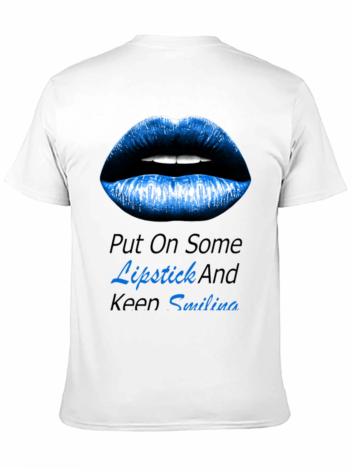 Lipstick and Smiling Graphic T-Shirt