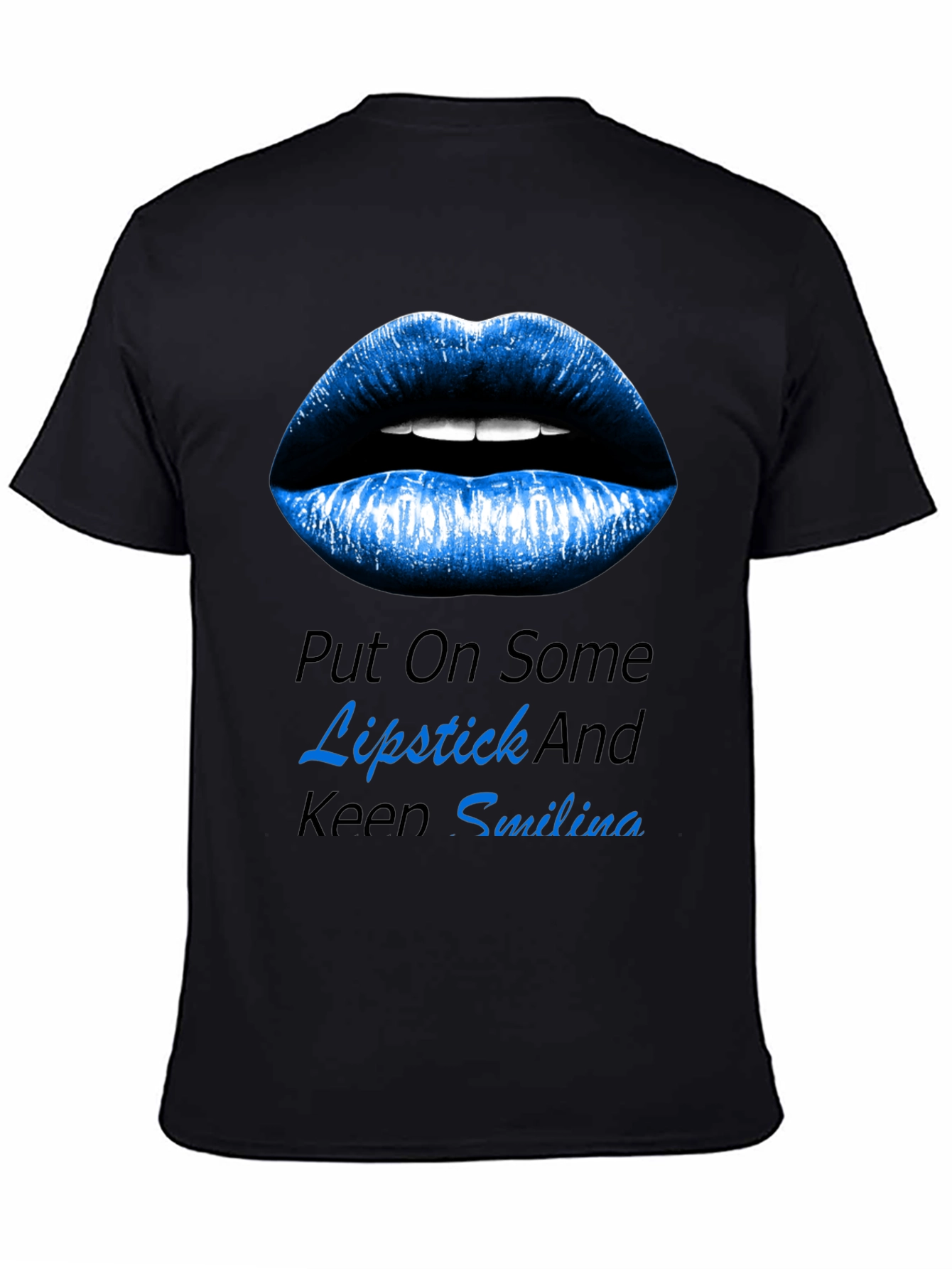 Lipstick and Smiling Graphic T-Shirt