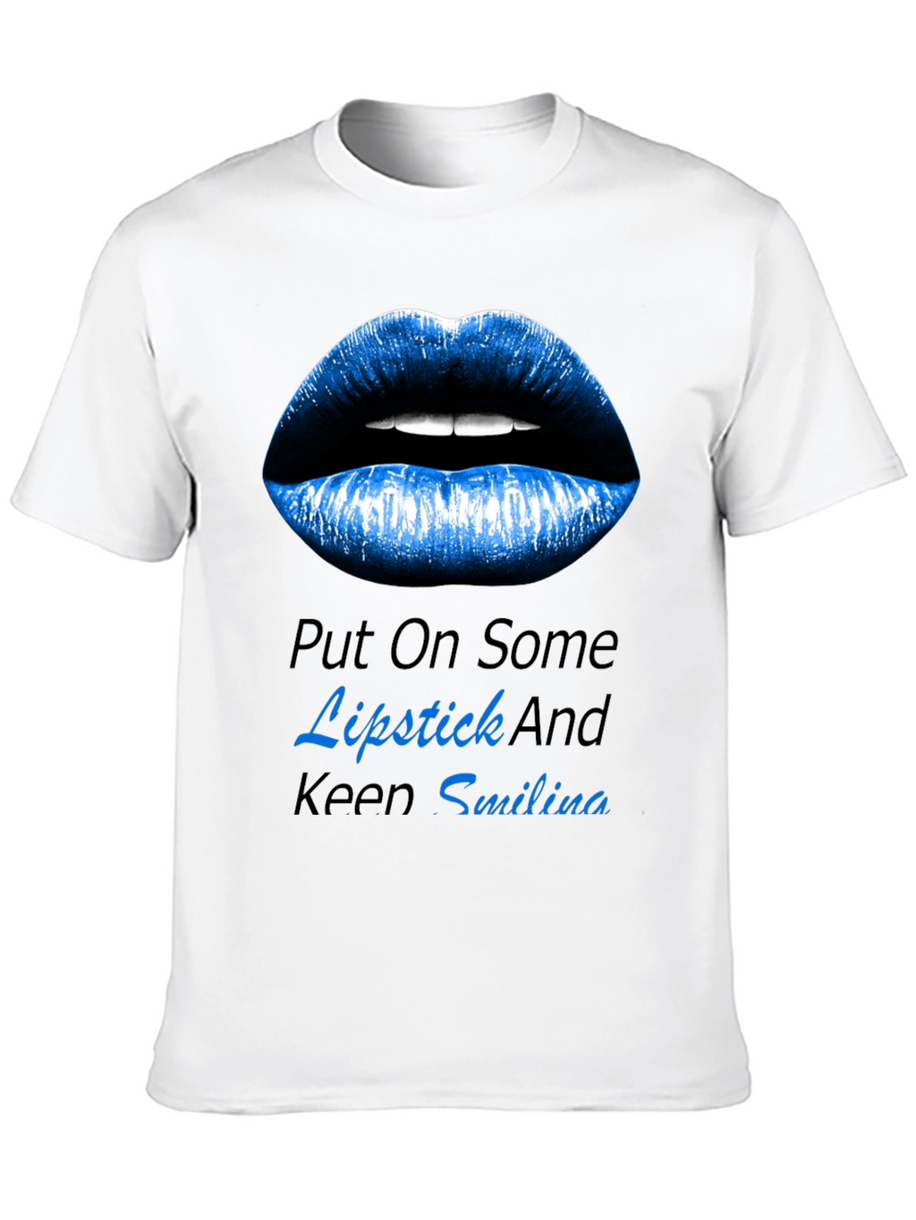 Lipstick and Smiling Graphic T-Shirt