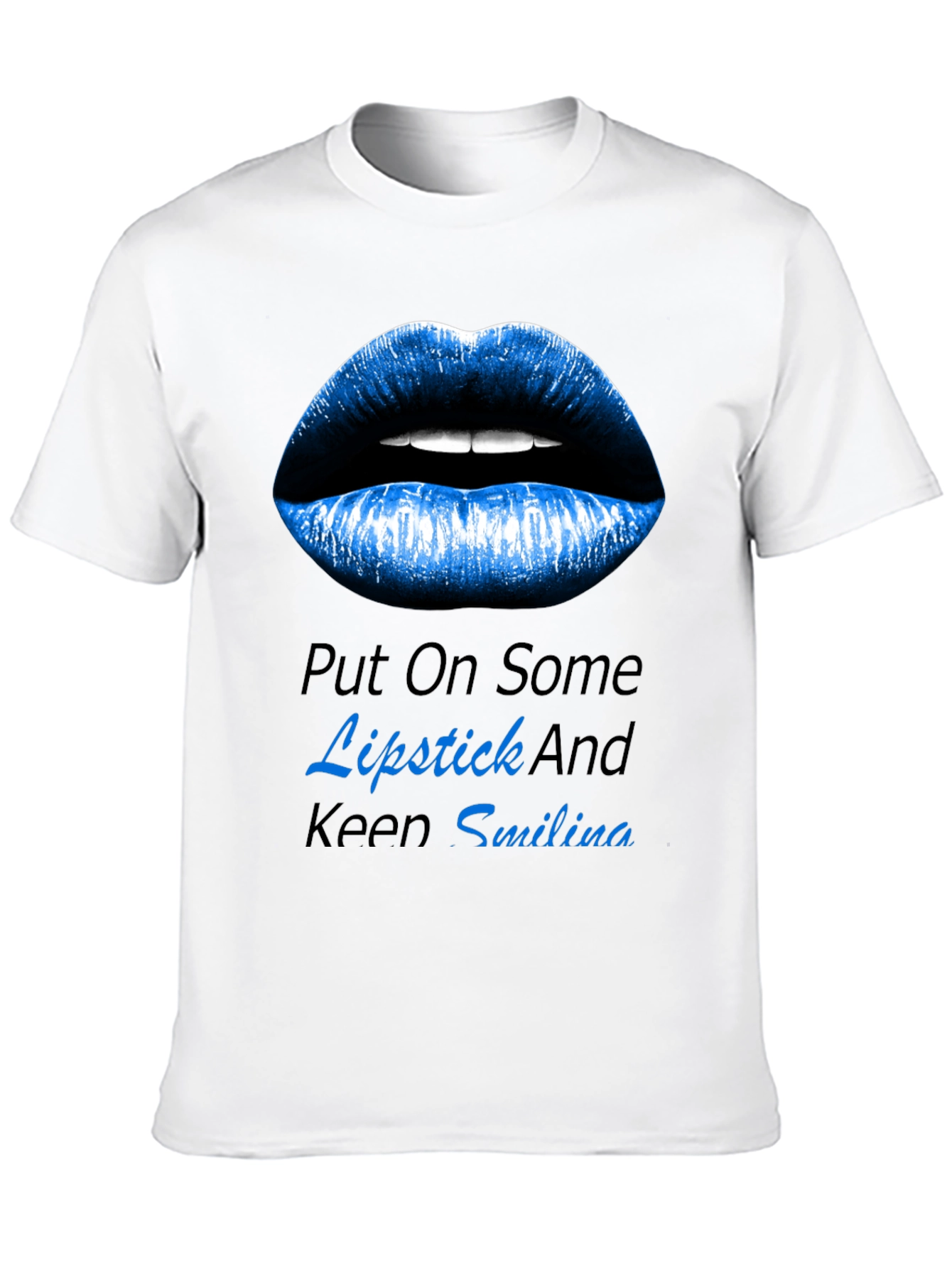 Lipstick and Smiling Graphic T-Shirt