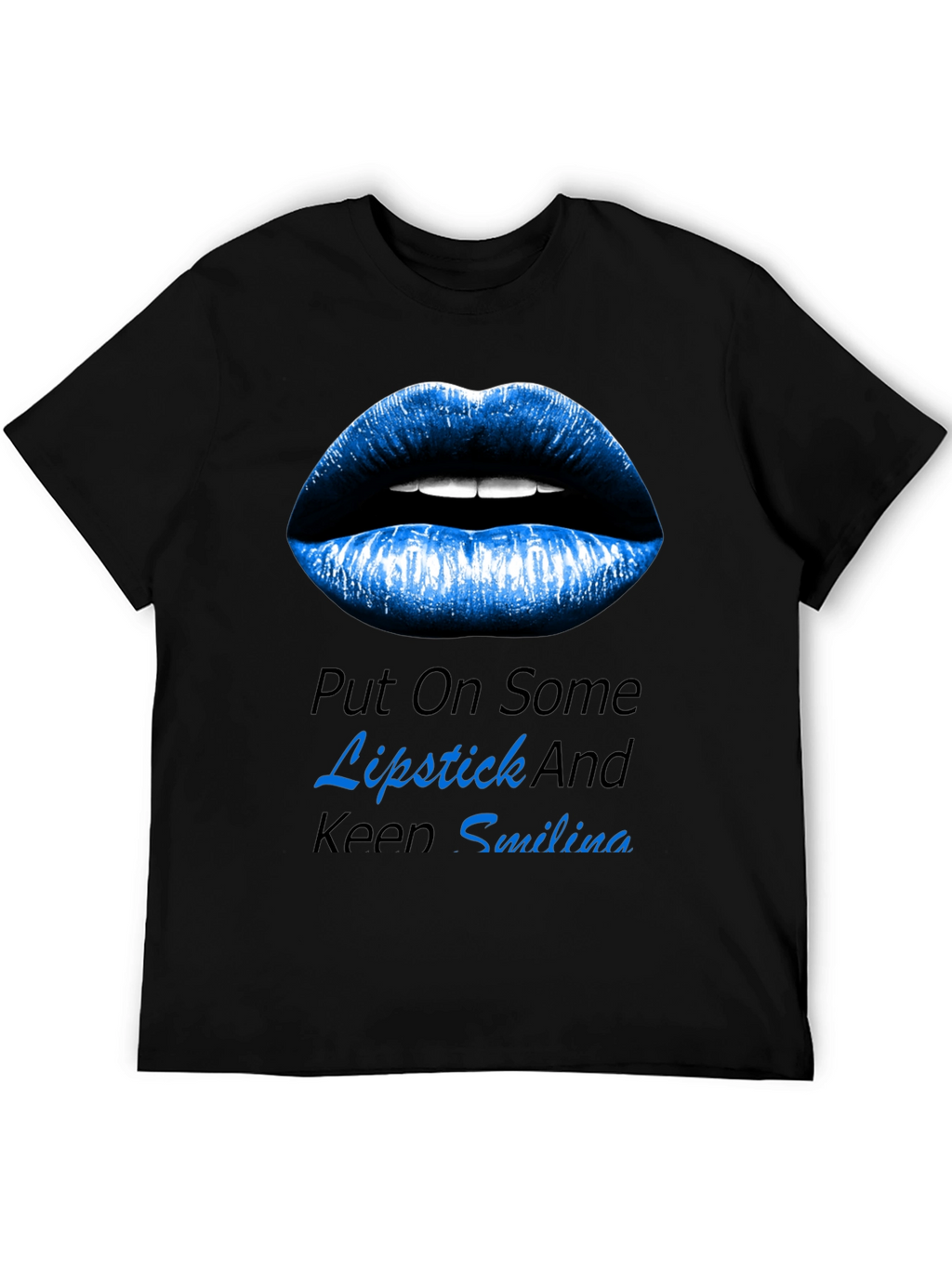 Lipstick and Smiling Graphic T-Shirt