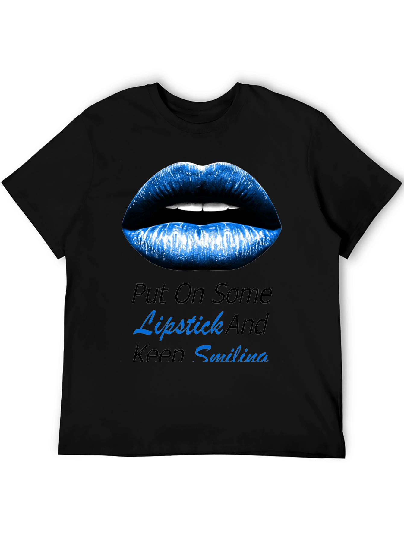 Lipstick and Smiling Graphic T-Shirt