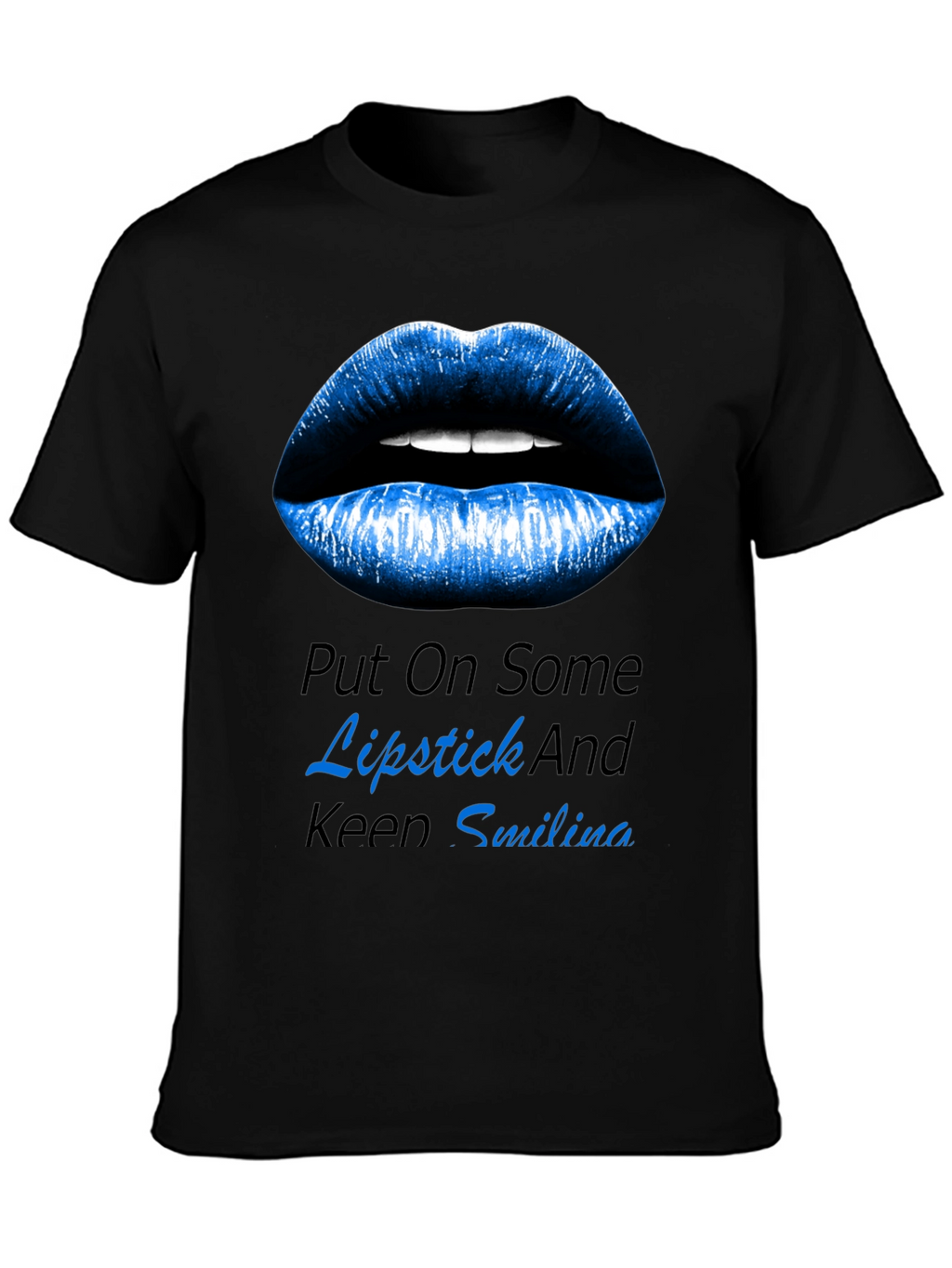 Lipstick and Smiling Graphic T-Shirt