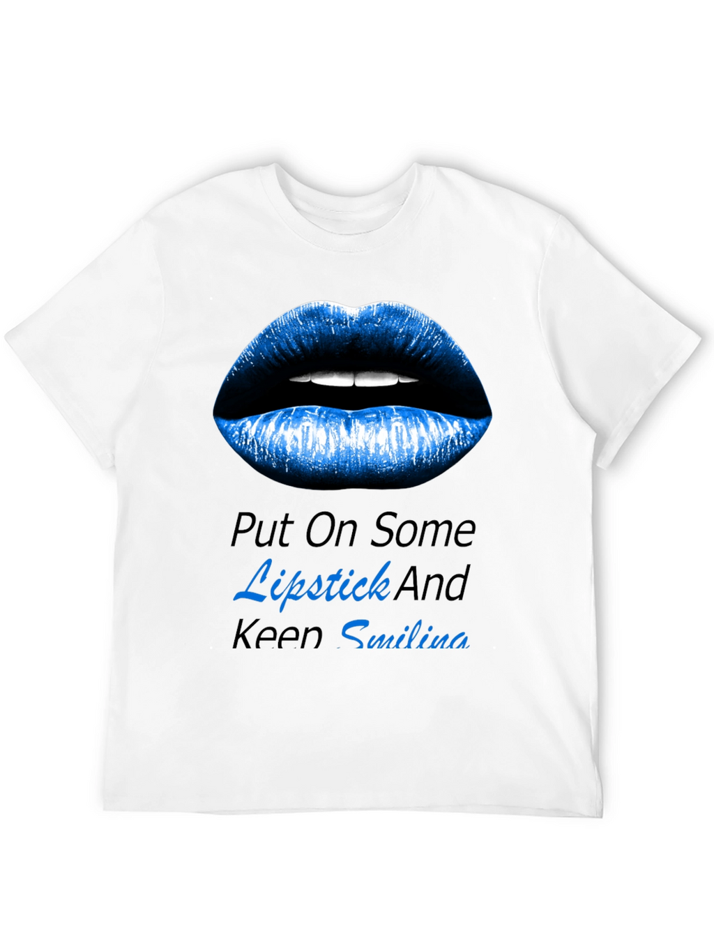 Lipstick and Smiling Graphic T-Shirt