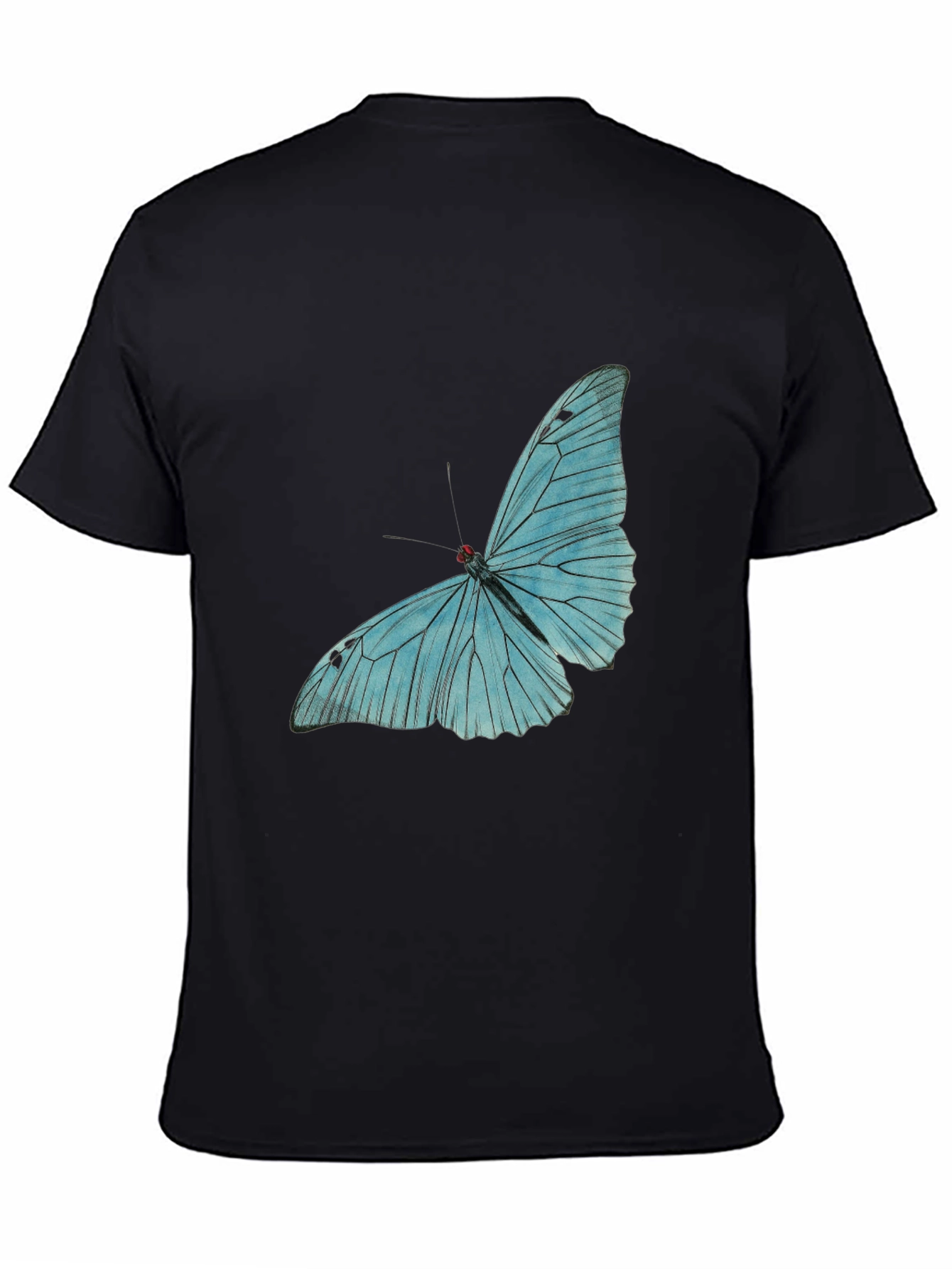 Butterfly Graphic Tee - Black Cotton Comfort