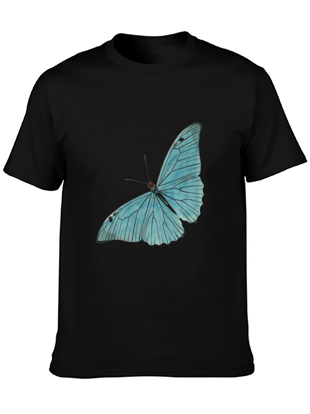 Butterfly Graphic Tee - Black Cotton Comfort