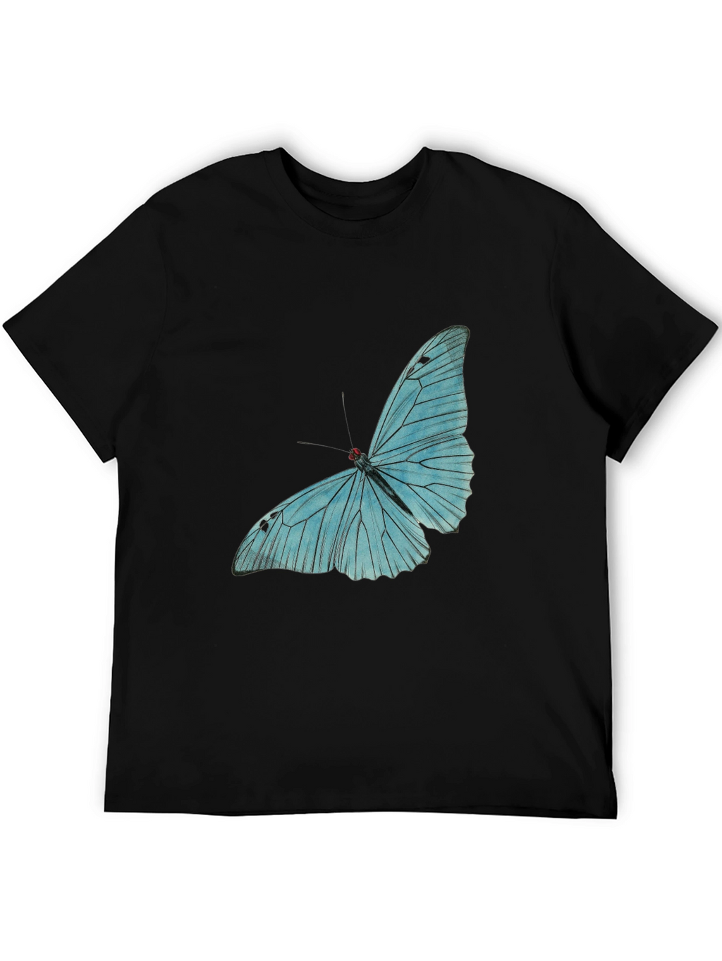 Butterfly Graphic Tee - Black Cotton Comfort