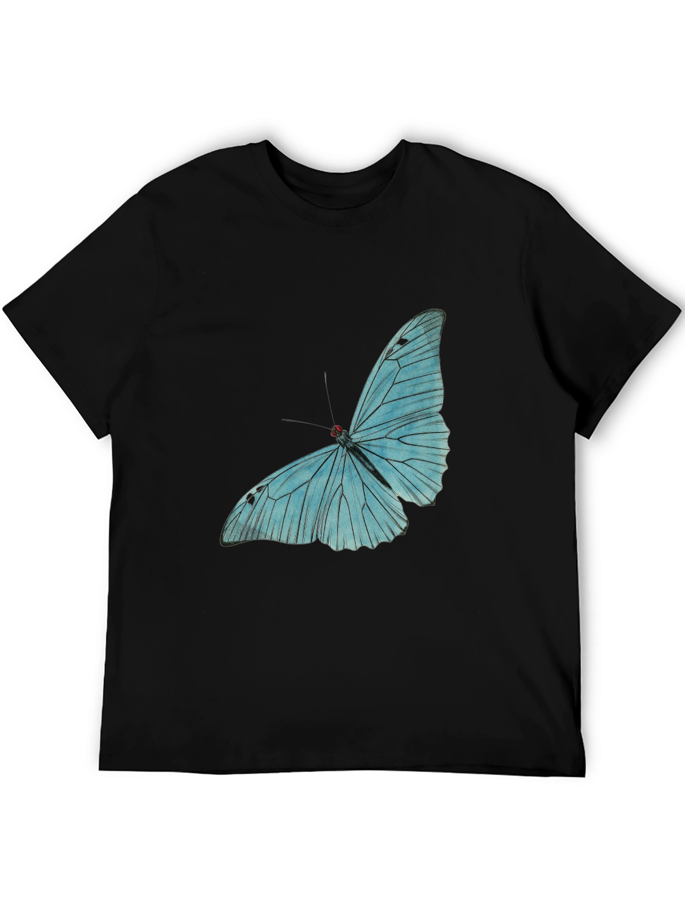 Butterfly Graphic Tee - Black Cotton Comfort