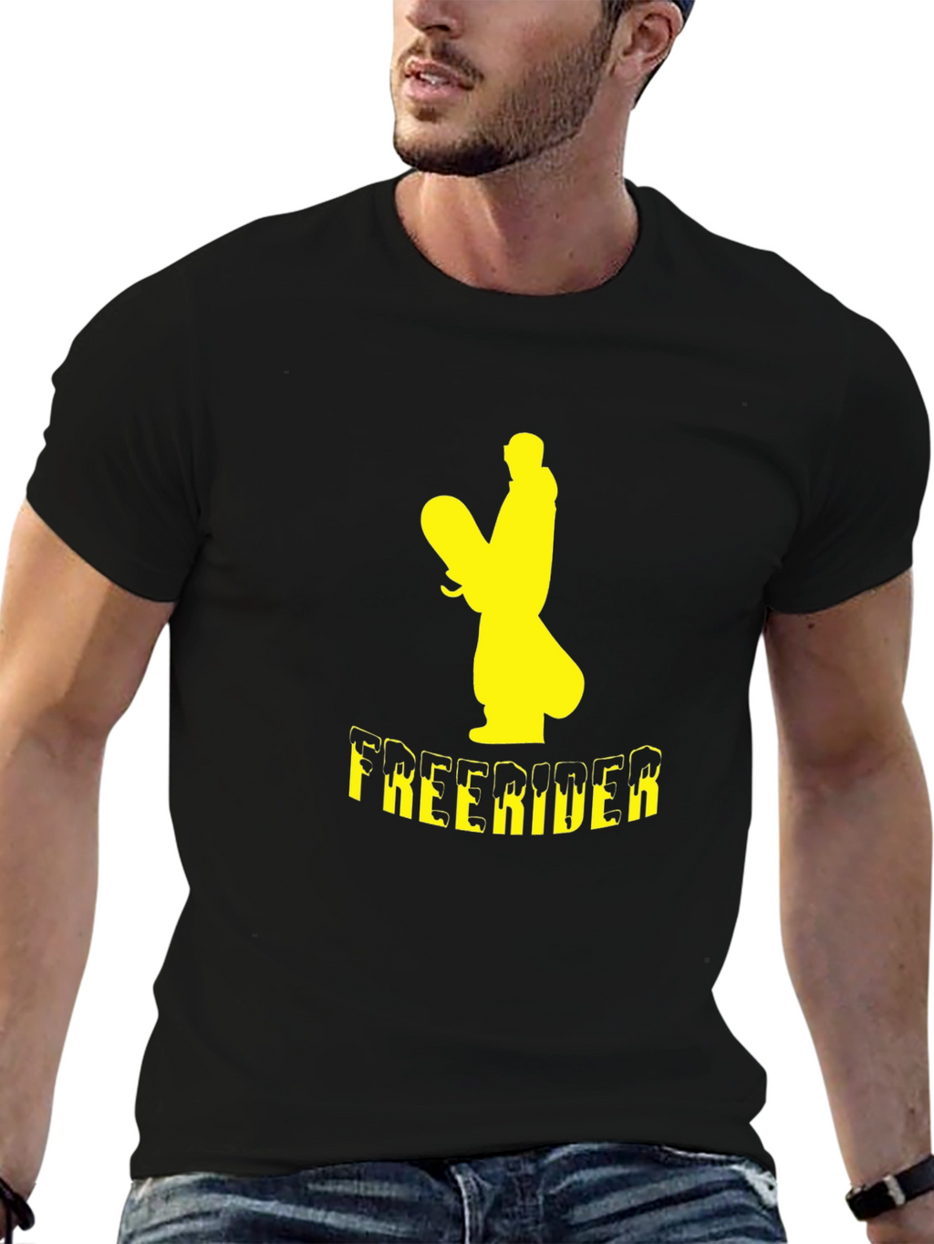 Freerider Snowboarder Graphic T-Shirt
