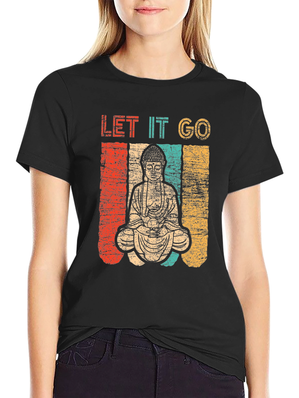 Let It Go Buddha Graphic T-Shirt