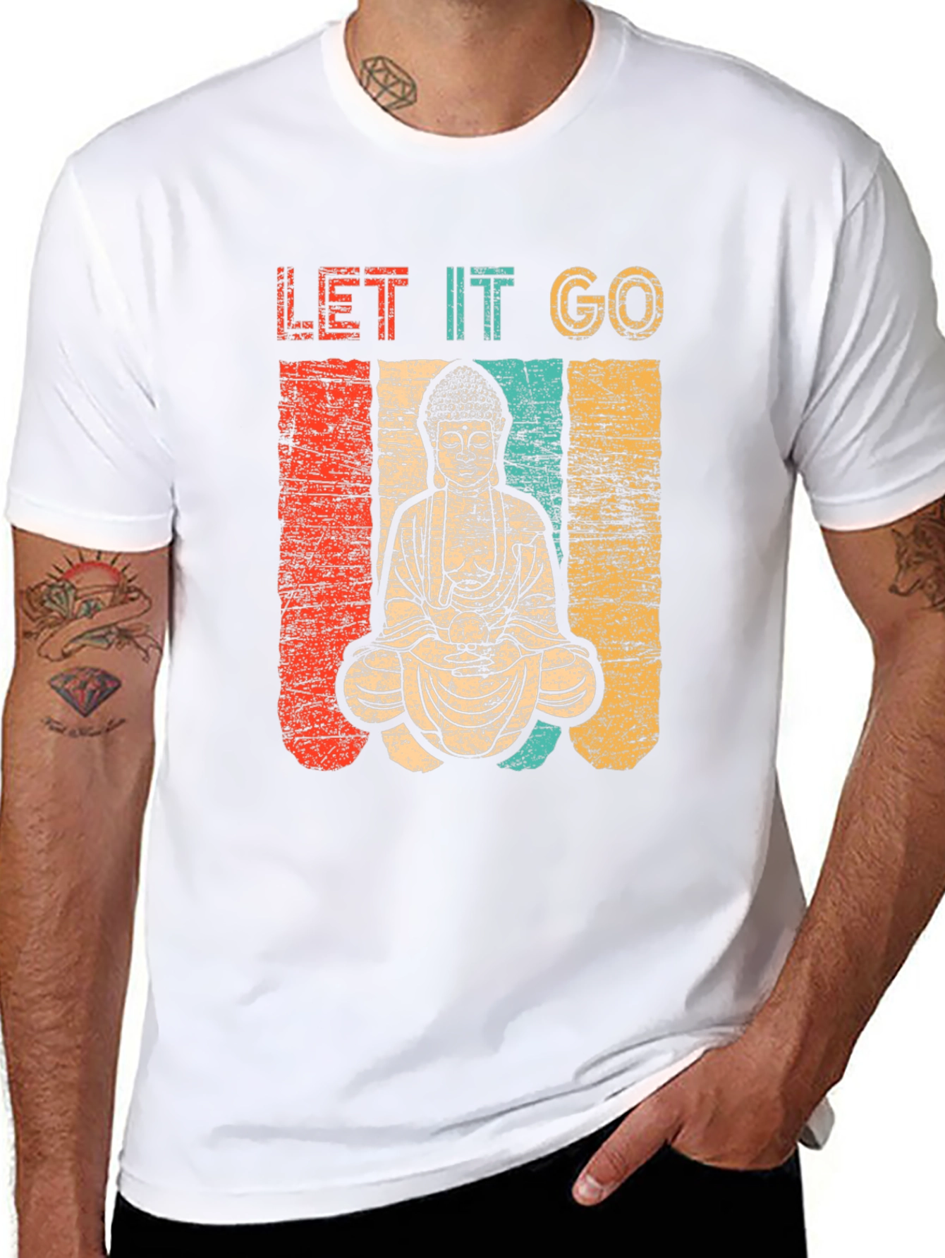 Let It Go Buddha Graphic T-Shirt