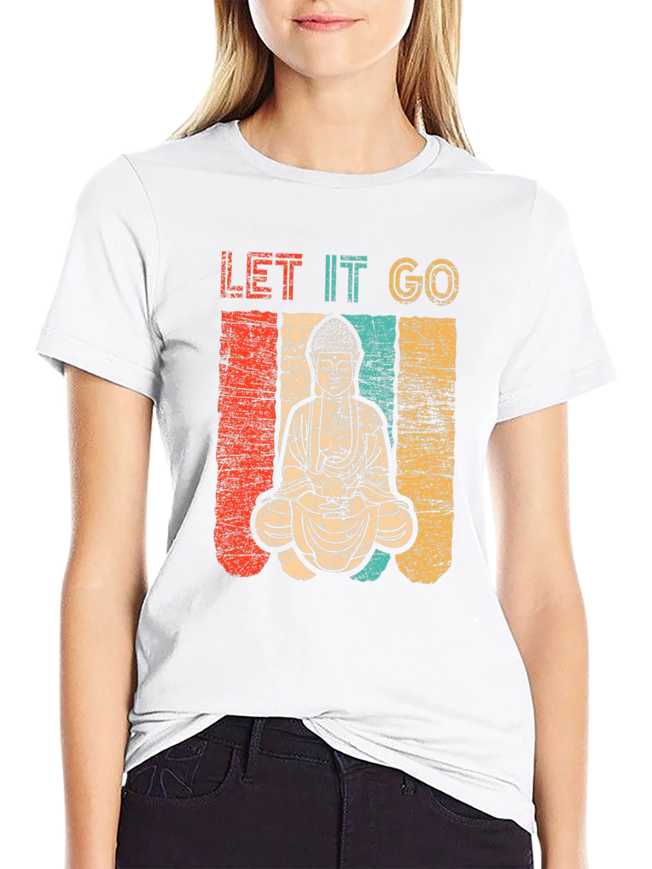 Let It Go Buddha Graphic T-Shirt