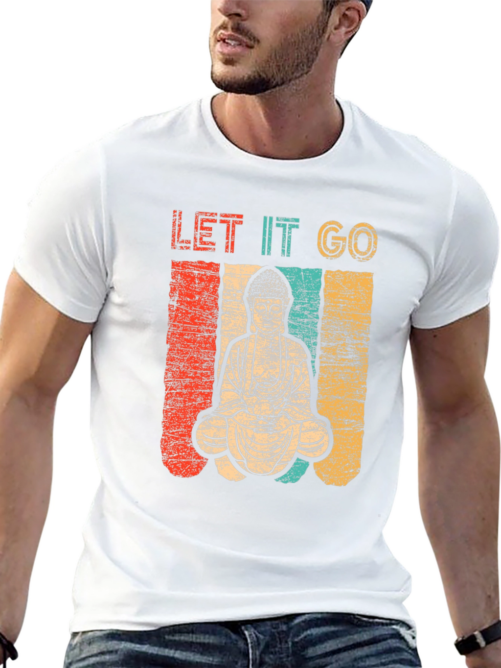 Let It Go Buddha Graphic T-Shirt