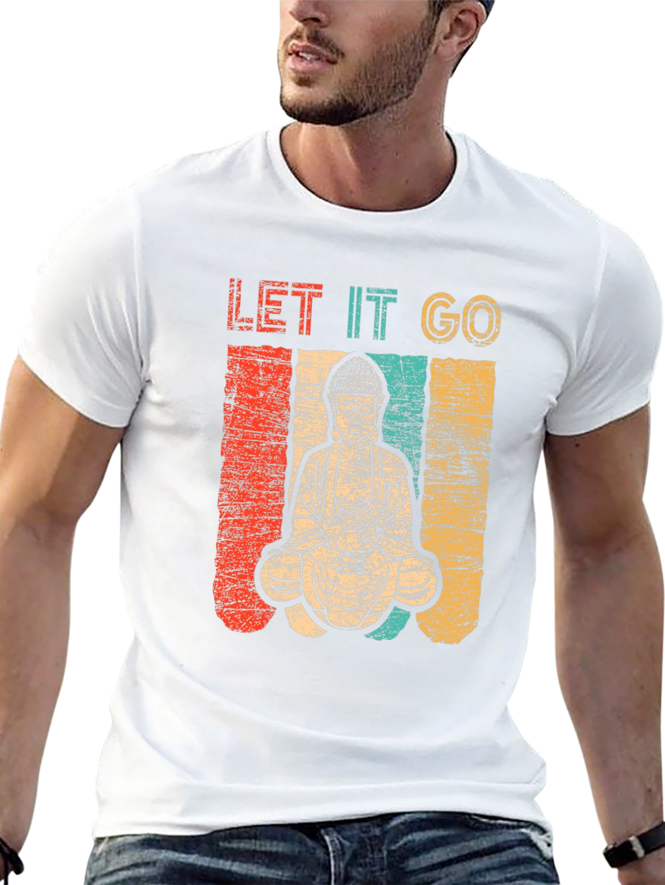 Let It Go Buddha Graphic T-Shirt