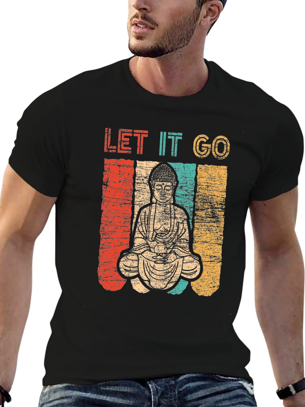 Let It Go Buddha Graphic T-Shirt