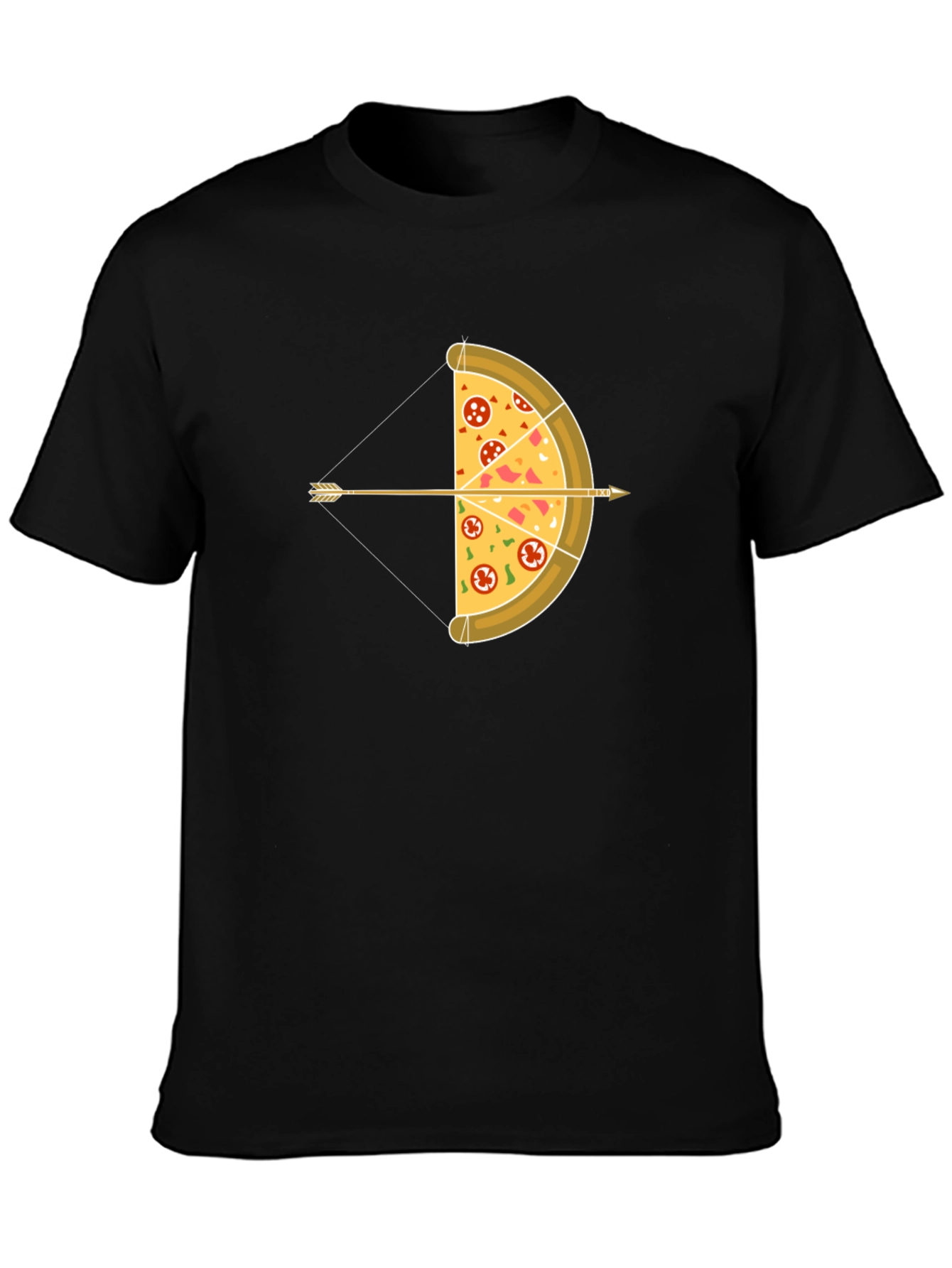 Pizza Archer T-Shirt: Foodie Bow and Arrow Graphic Tee