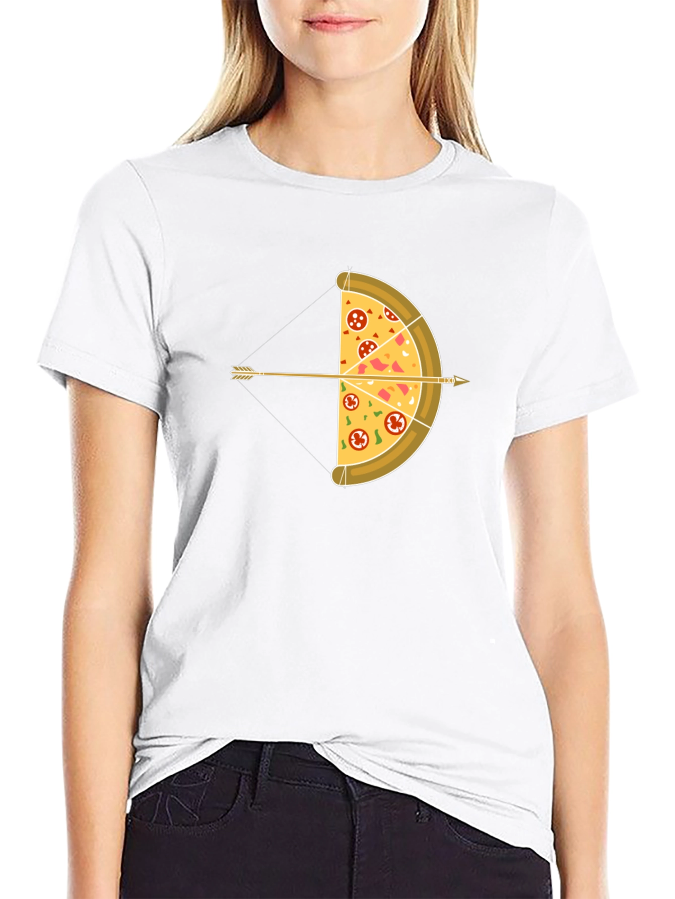 Pizza Archer T-Shirt: Foodie Bow and Arrow Graphic Tee