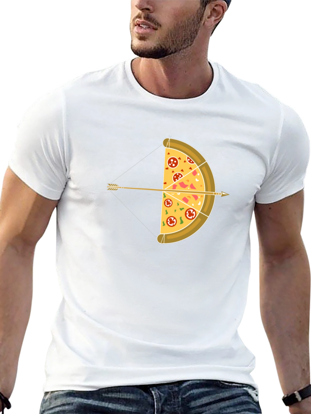 Pizza Archer T-Shirt: Foodie Bow and Arrow Graphic Tee