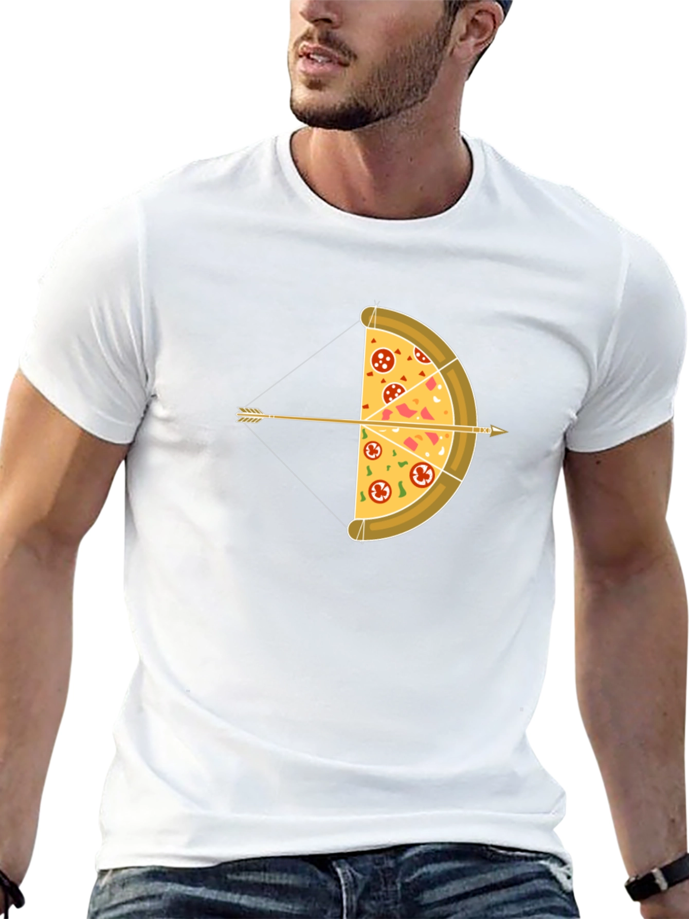 Pizza Archer T-Shirt: Foodie Bow and Arrow Graphic Tee
