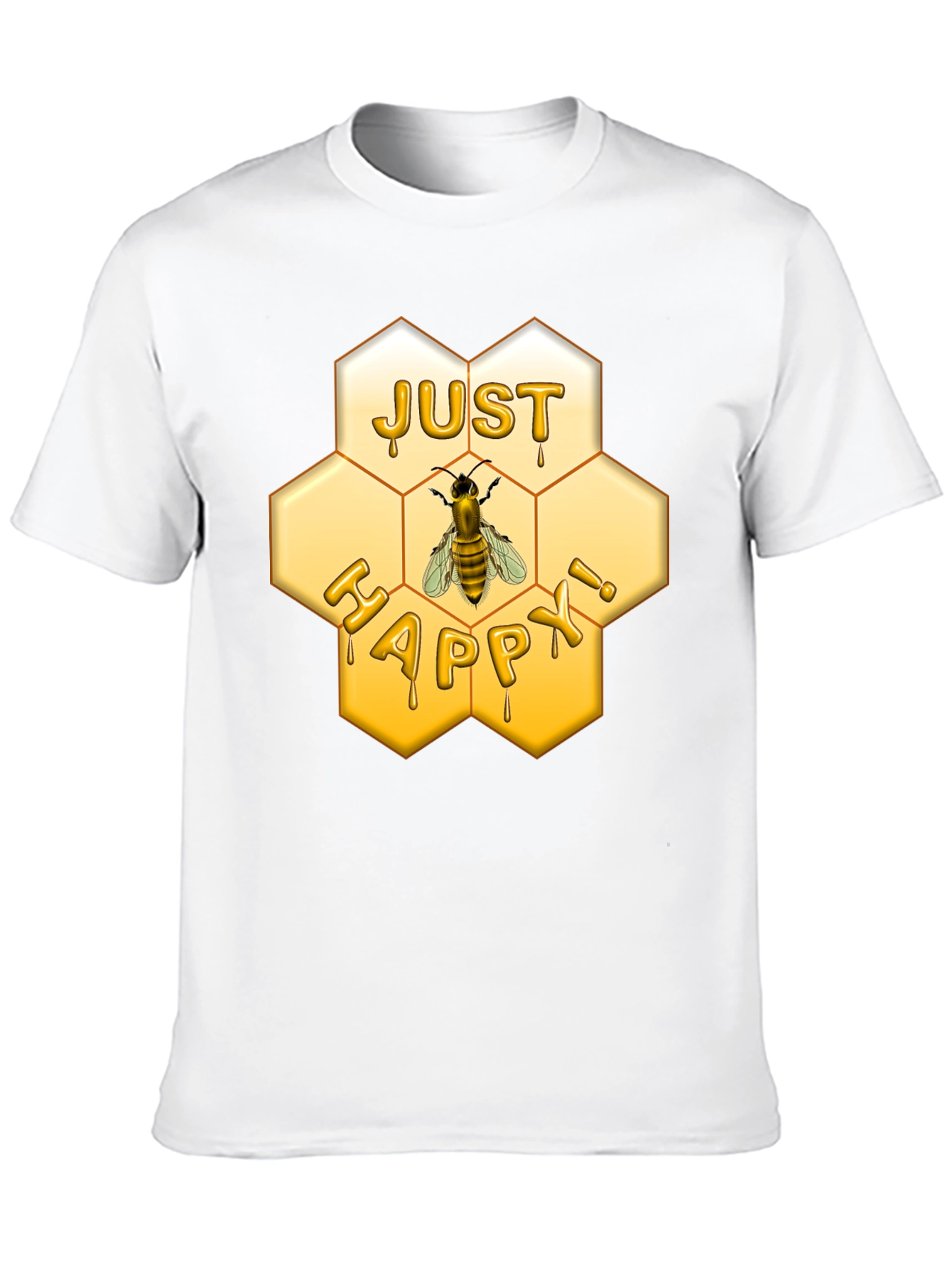 Just Happy Bee Honeycomb T-Shirt
