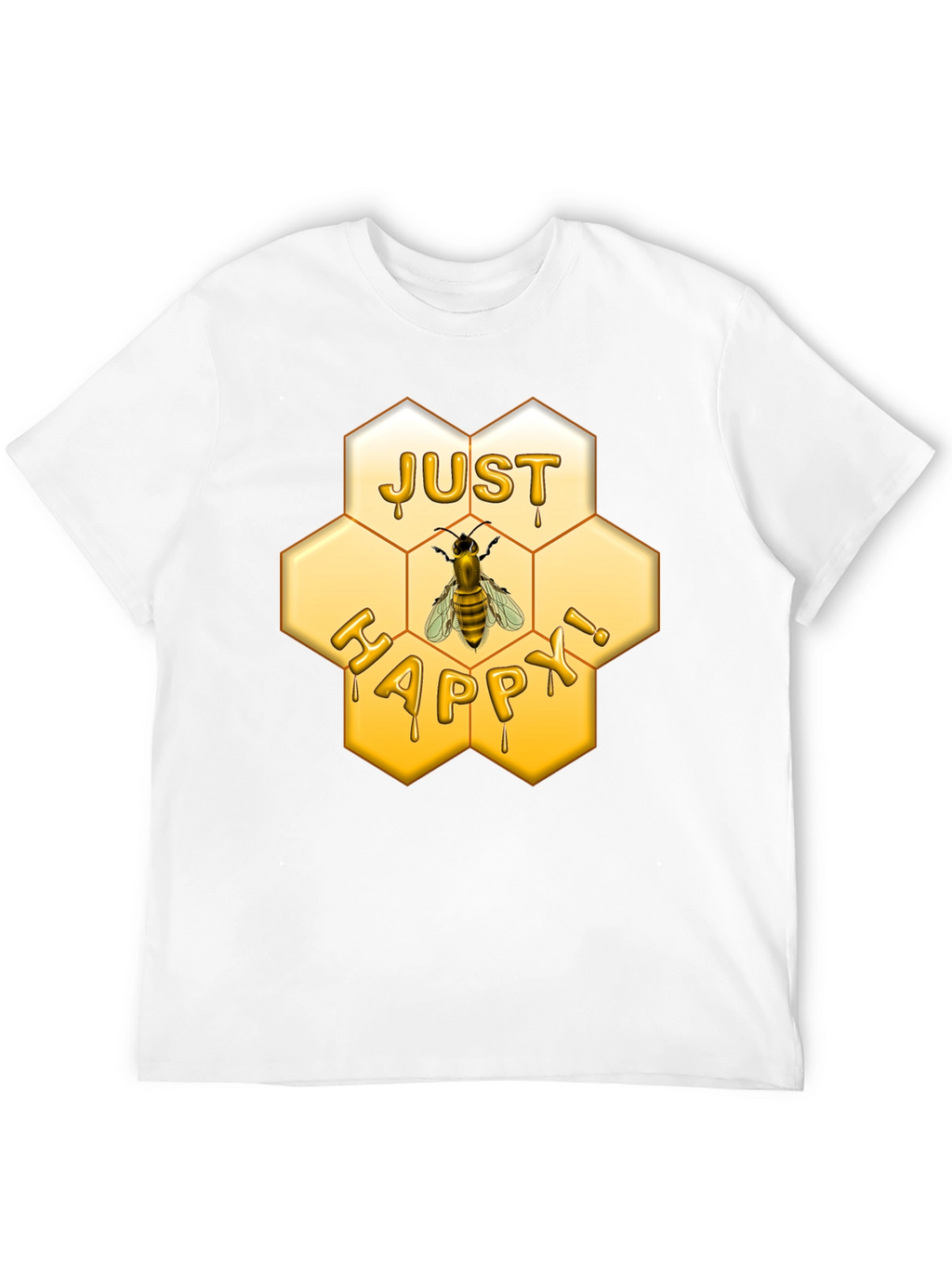 Just Happy Bee Honeycomb T-Shirt