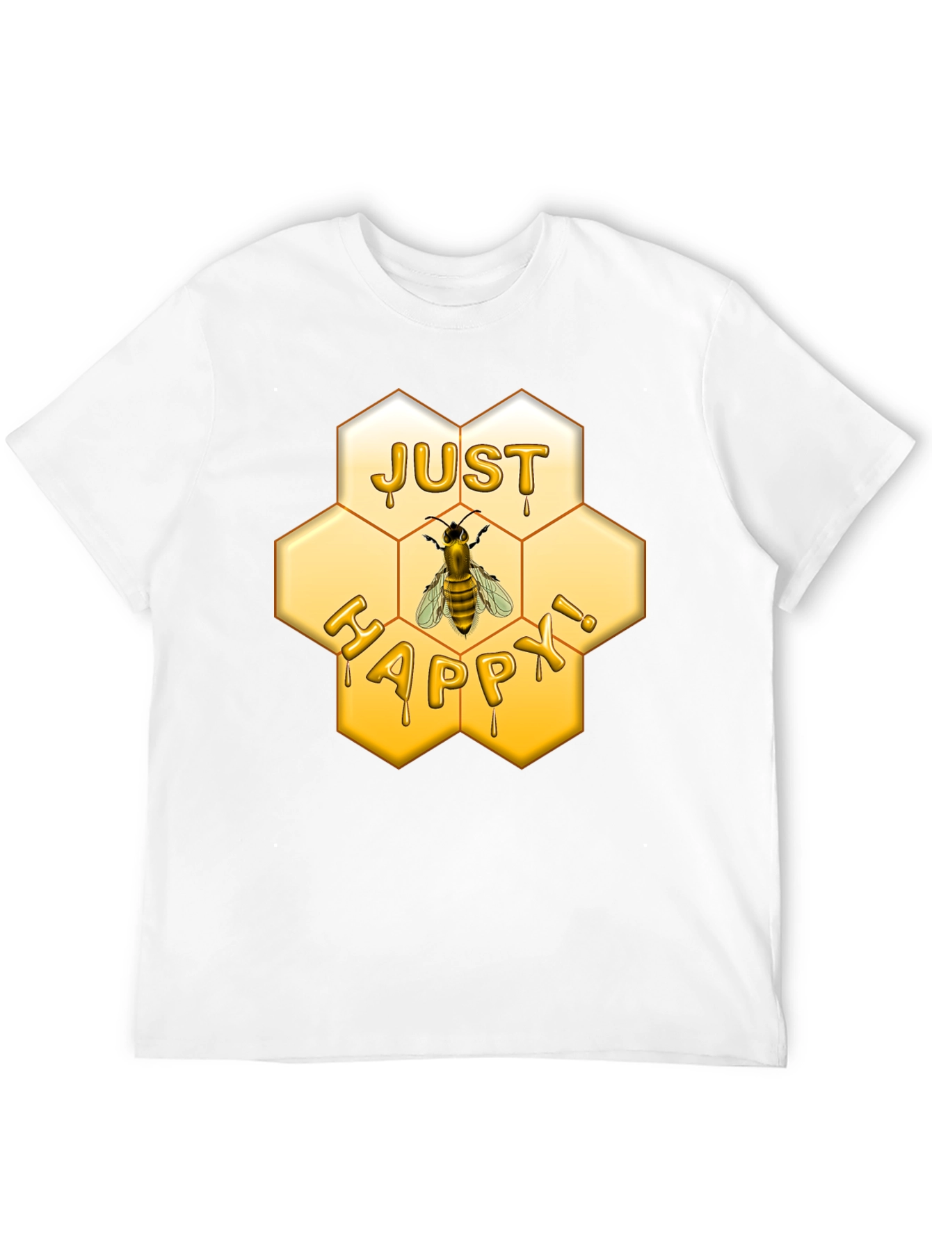 Just Happy Bee Honeycomb T-Shirt