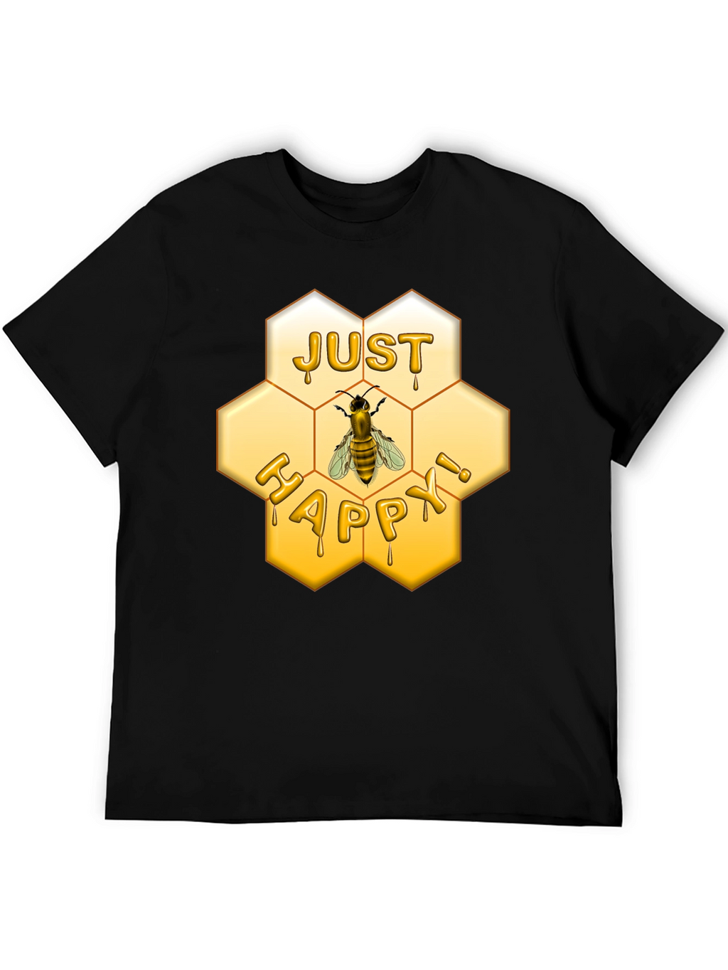 Just Happy Bee Honeycomb T-Shirt
