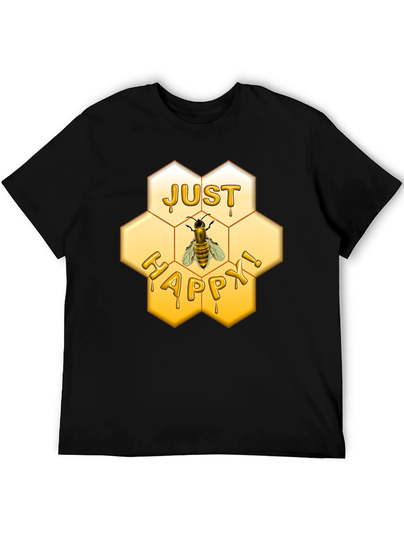 Just Happy Bee Honeycomb T-Shirt