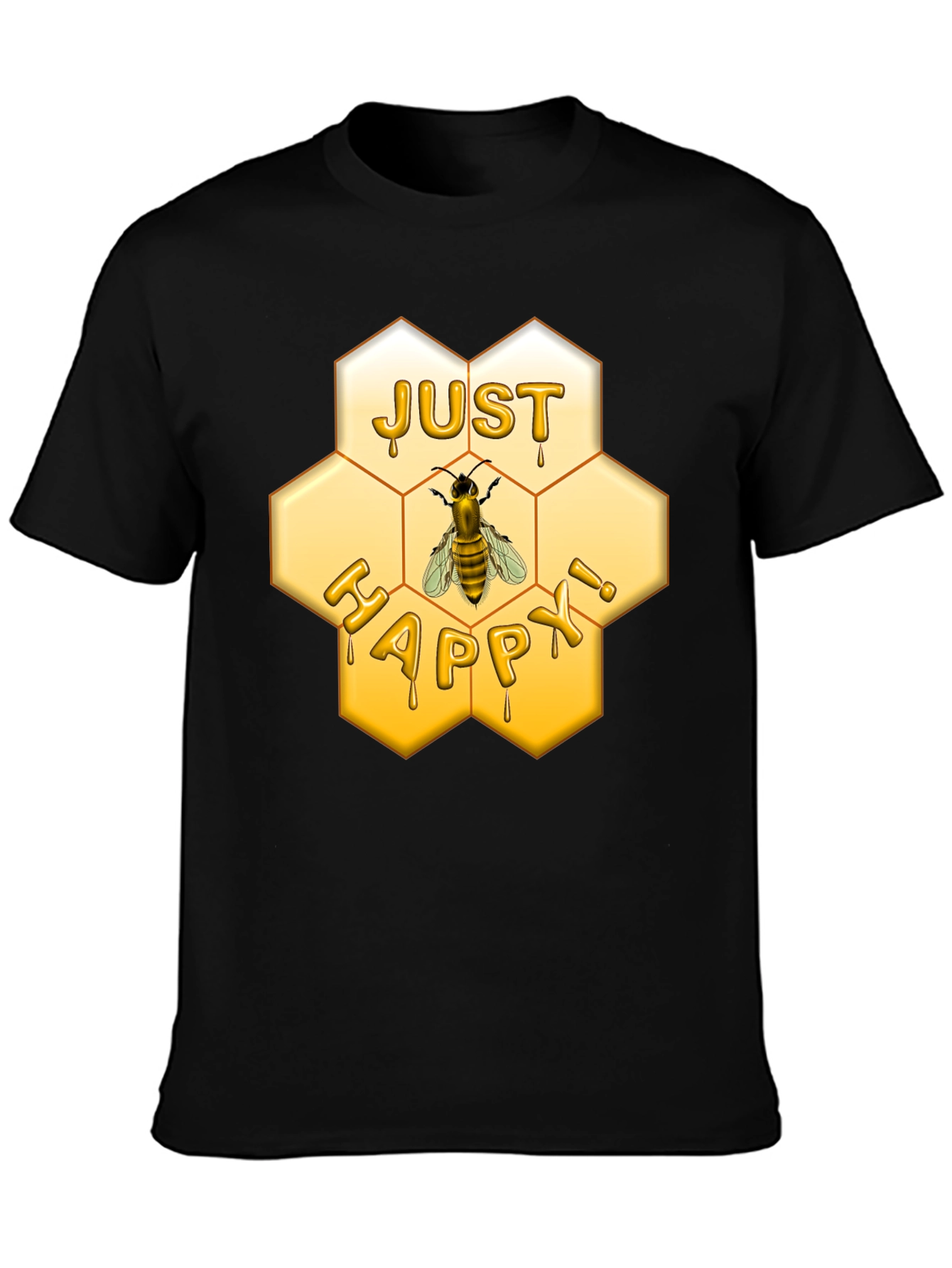 Just Happy Bee Honeycomb T-Shirt