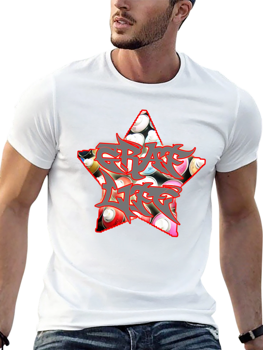 Graffiti Life Star T-Shirt - Unique Graphic Tee