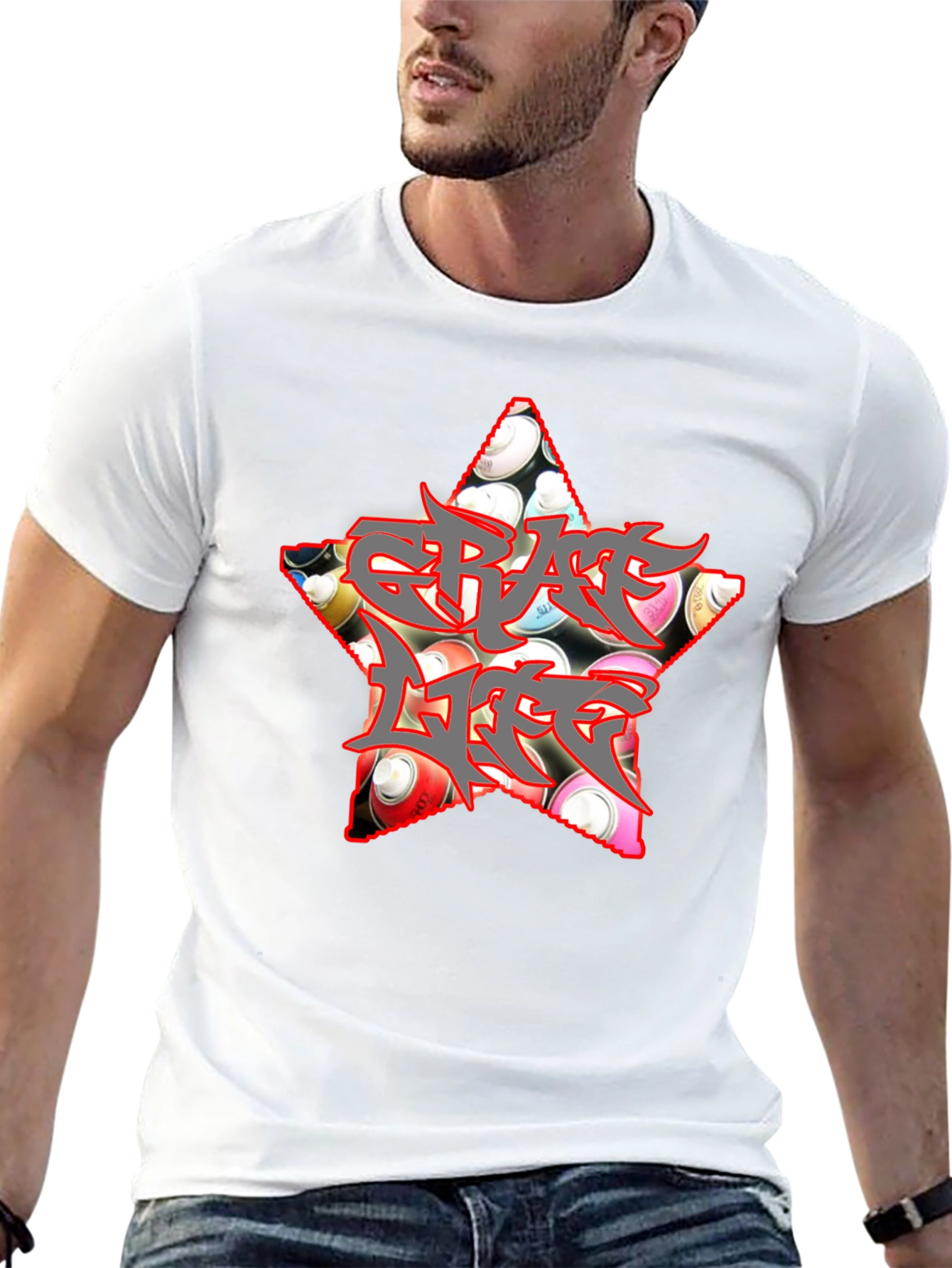 Graffiti Life Star T-Shirt - Unique Graphic Tee