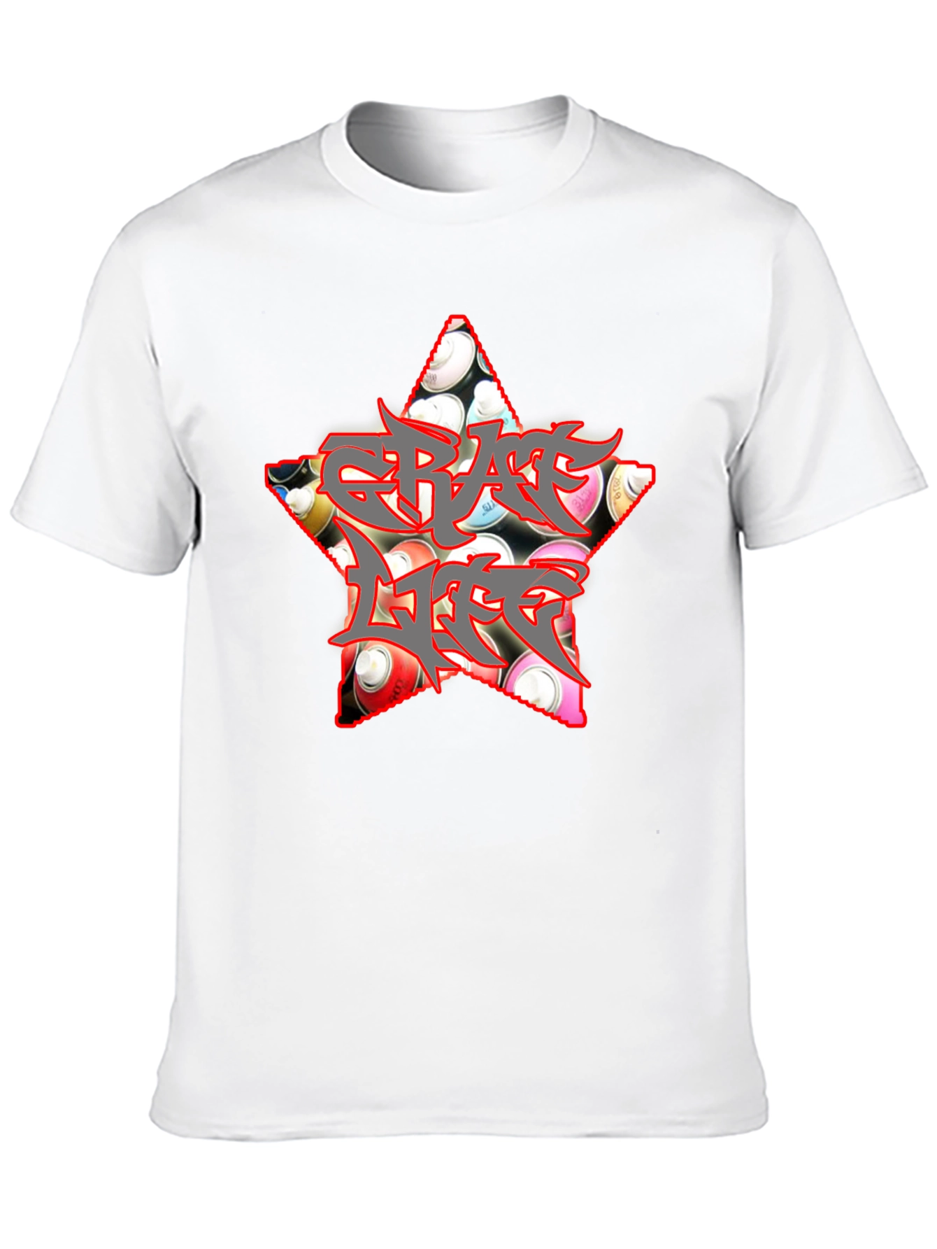 Graffiti Life Star T-Shirt - Unique Graphic Tee