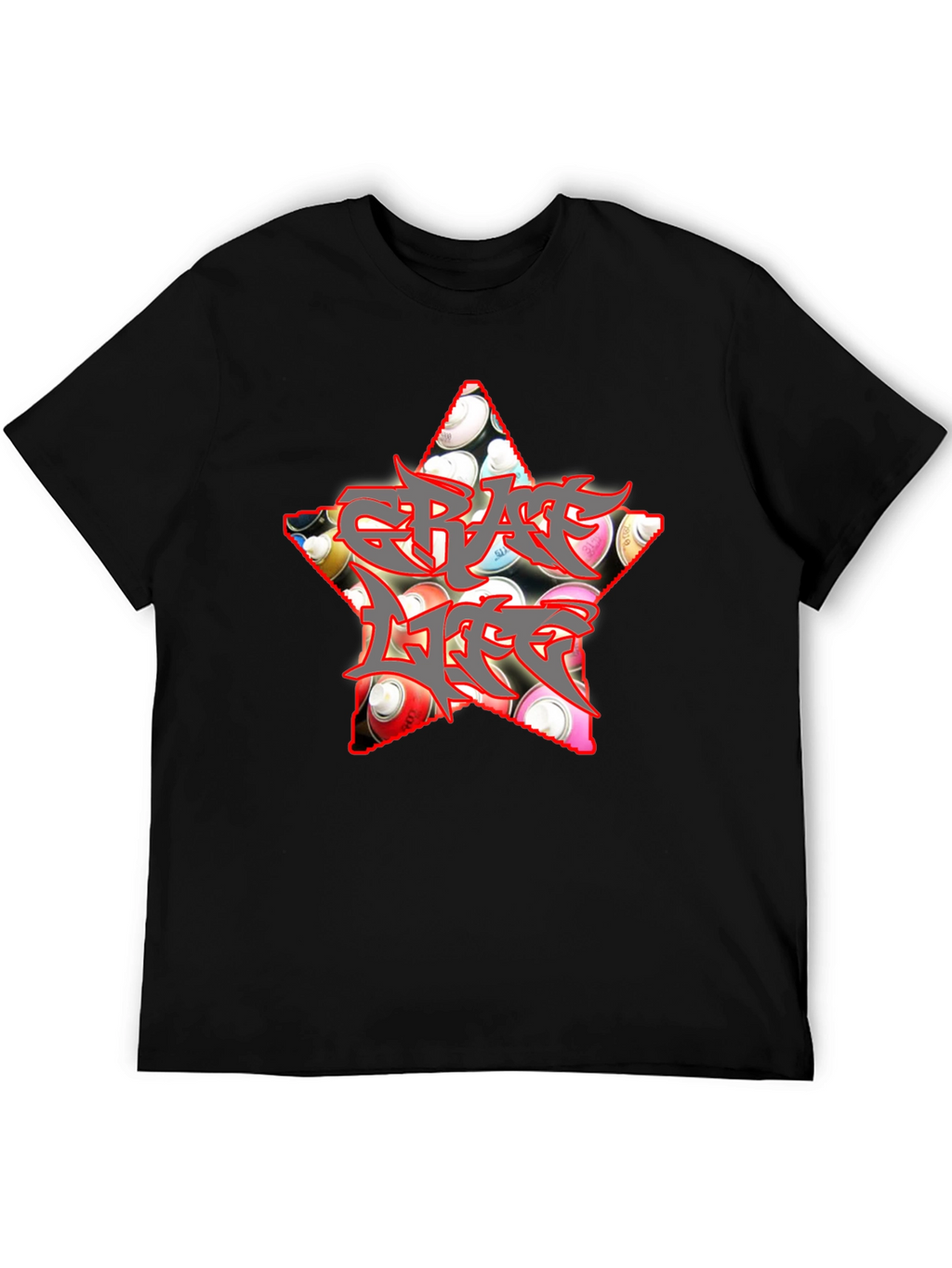 Graffiti Life Star T-Shirt - Unique Graphic Tee
