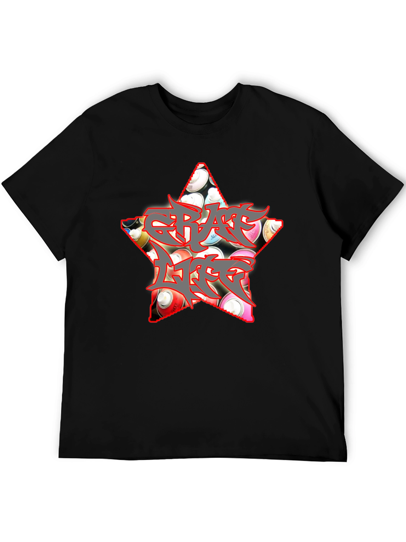 Graffiti Life Star T-Shirt - Unique Graphic Tee