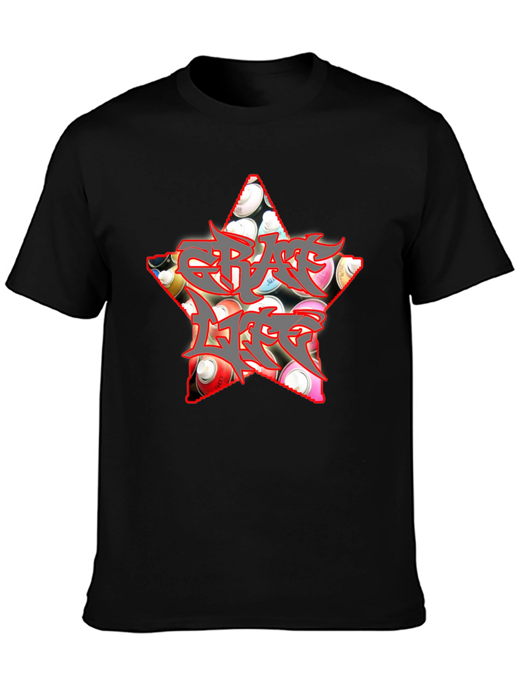 Graffiti Life Star T-Shirt - Unique Graphic Tee