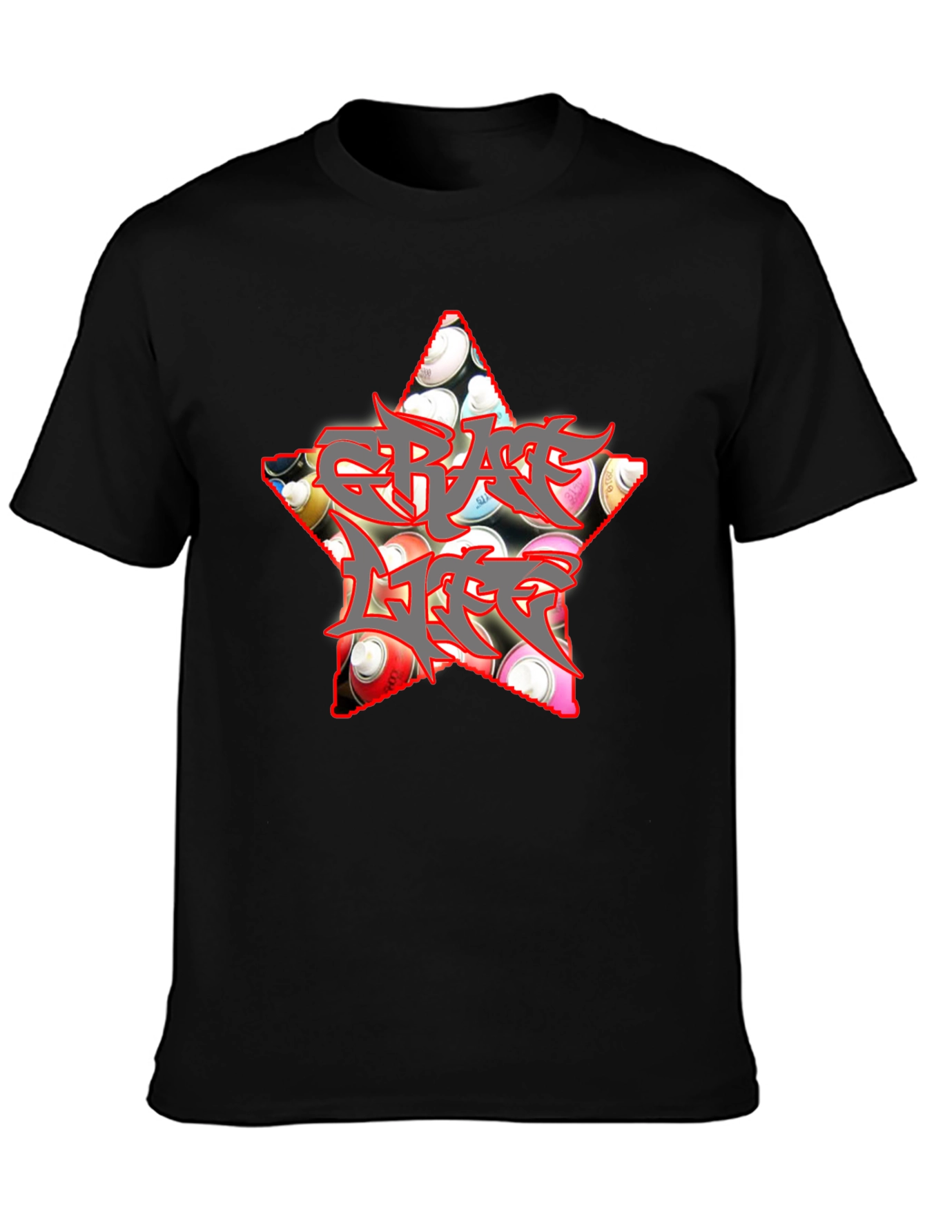 Graffiti Life Star T-Shirt - Unique Graphic Tee