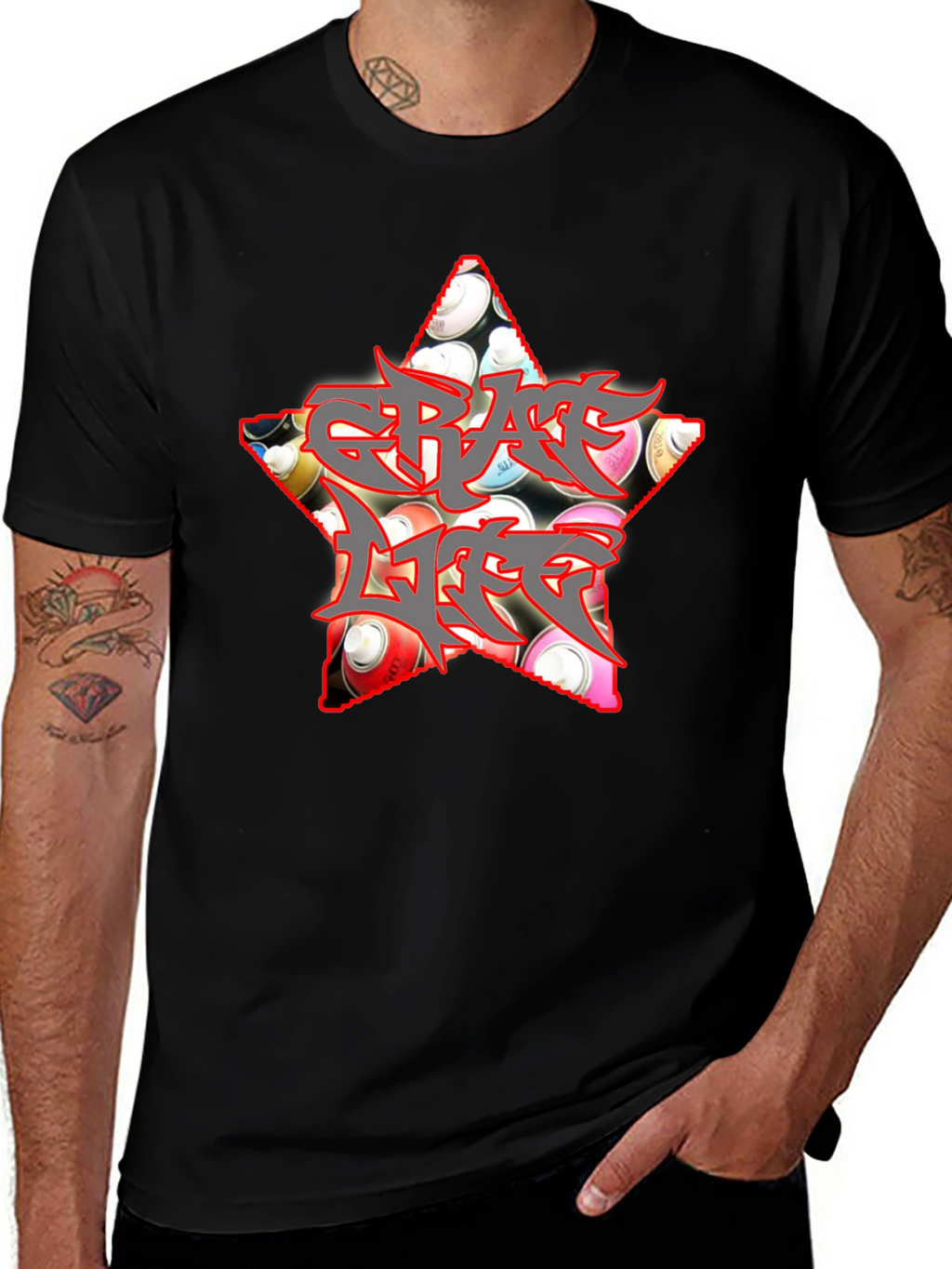 Graffiti Life Star T-Shirt - Unique Graphic Tee