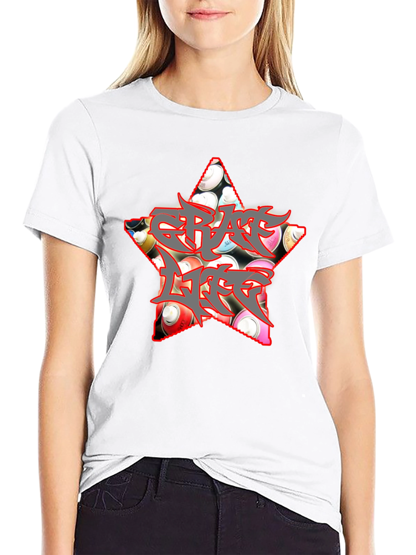Graffiti Life Star T-Shirt - Unique Graphic Tee