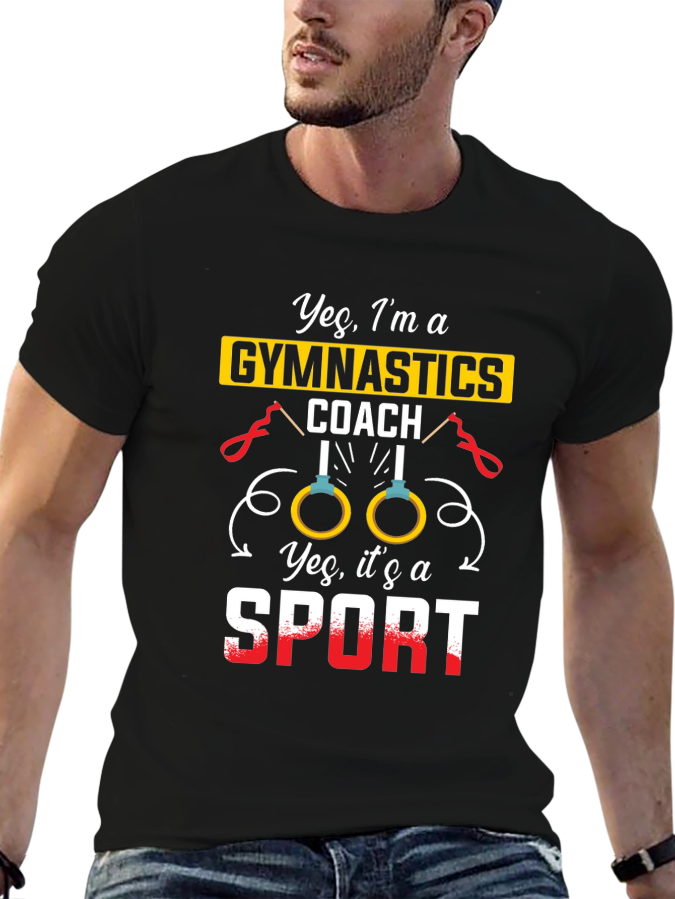 Gymnastics Coach T-Shirt - Yes Its a Sport!