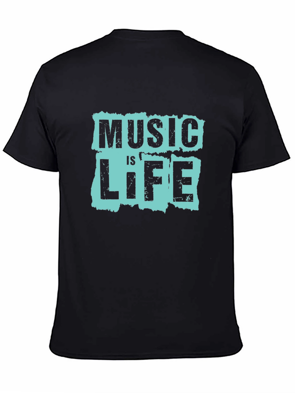 Music is Life Graphic Tee - Black