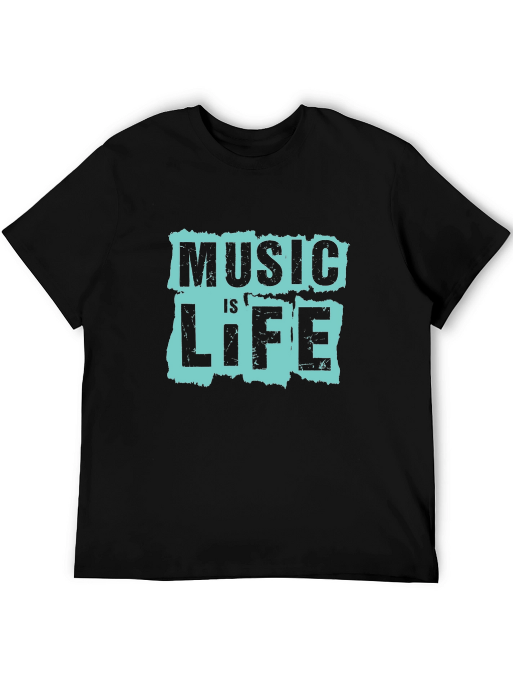 Music is Life Graphic Tee - Black