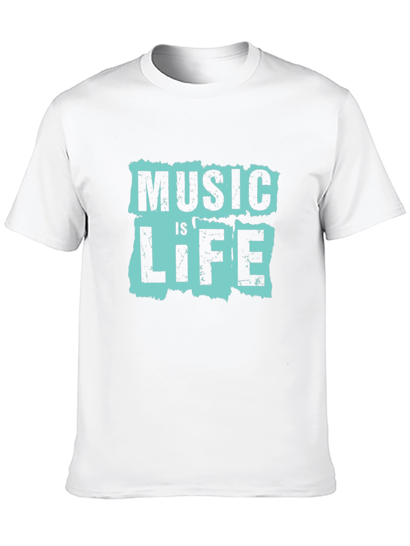Music is Life Graphic Tee - Black
