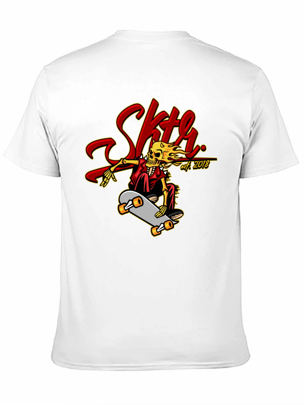 Skate Skeleton Graphic Tee - Cool Skateboard Design