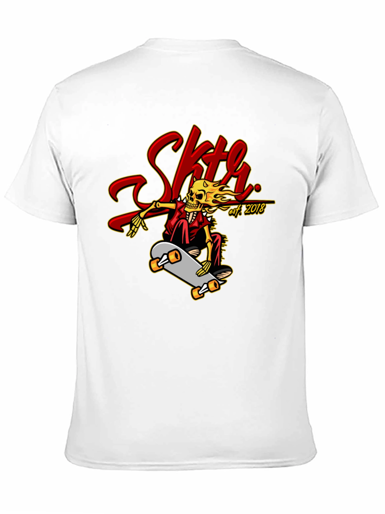 Skate Skeleton Graphic Tee - Cool Skateboard Design