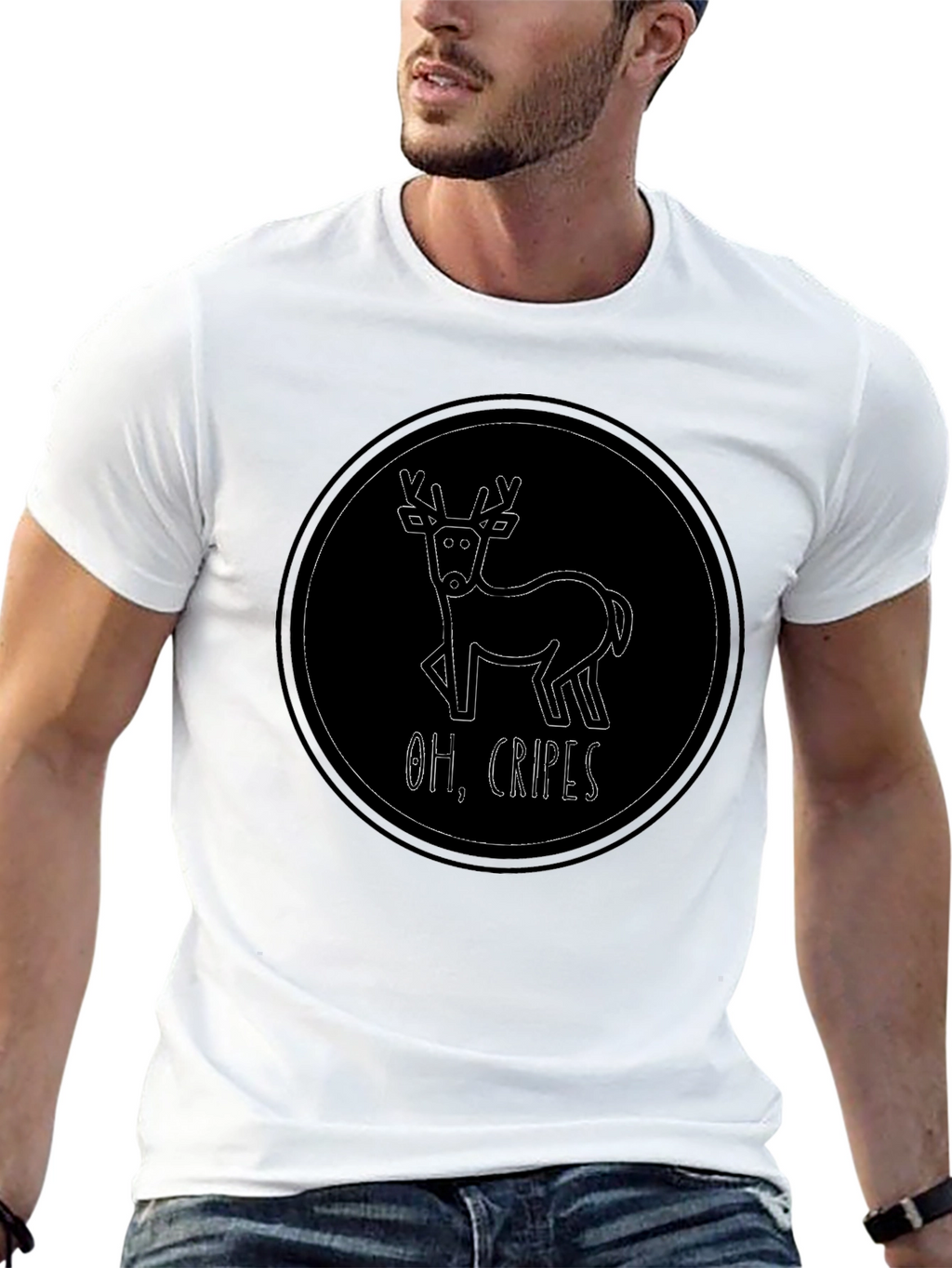 Oh Cripes Deer Graphic T-Shirt