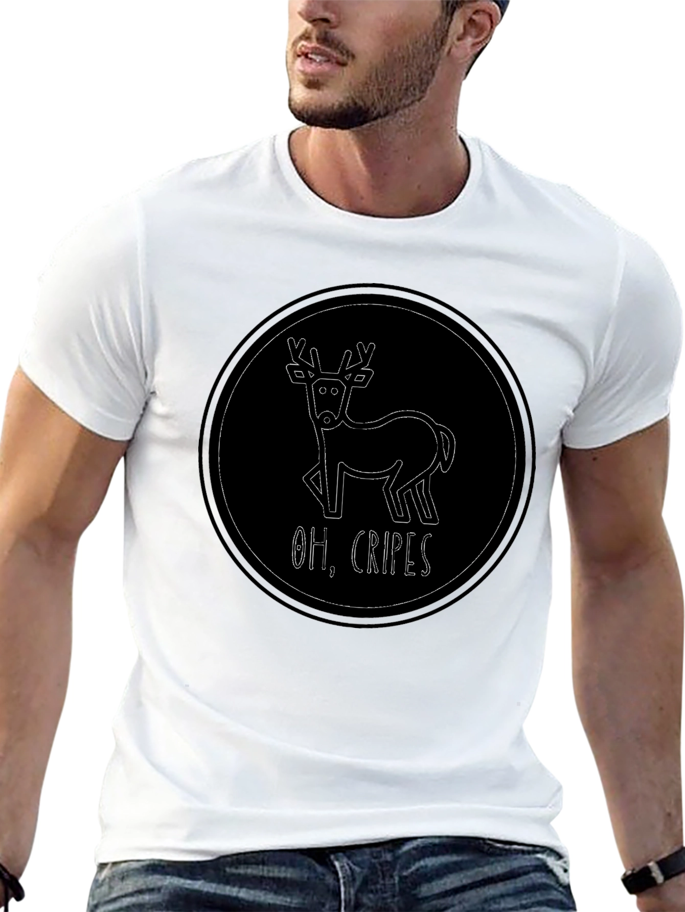 Oh Cripes Deer Graphic T-Shirt