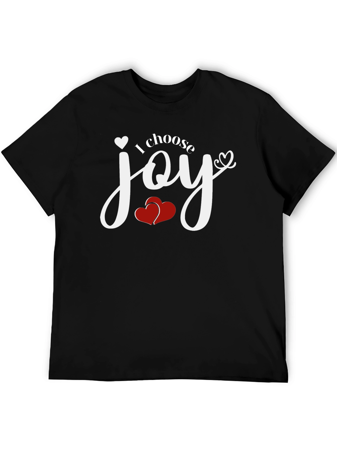 Choose Joy Graphic Tee - Black Cotton T-Shirt