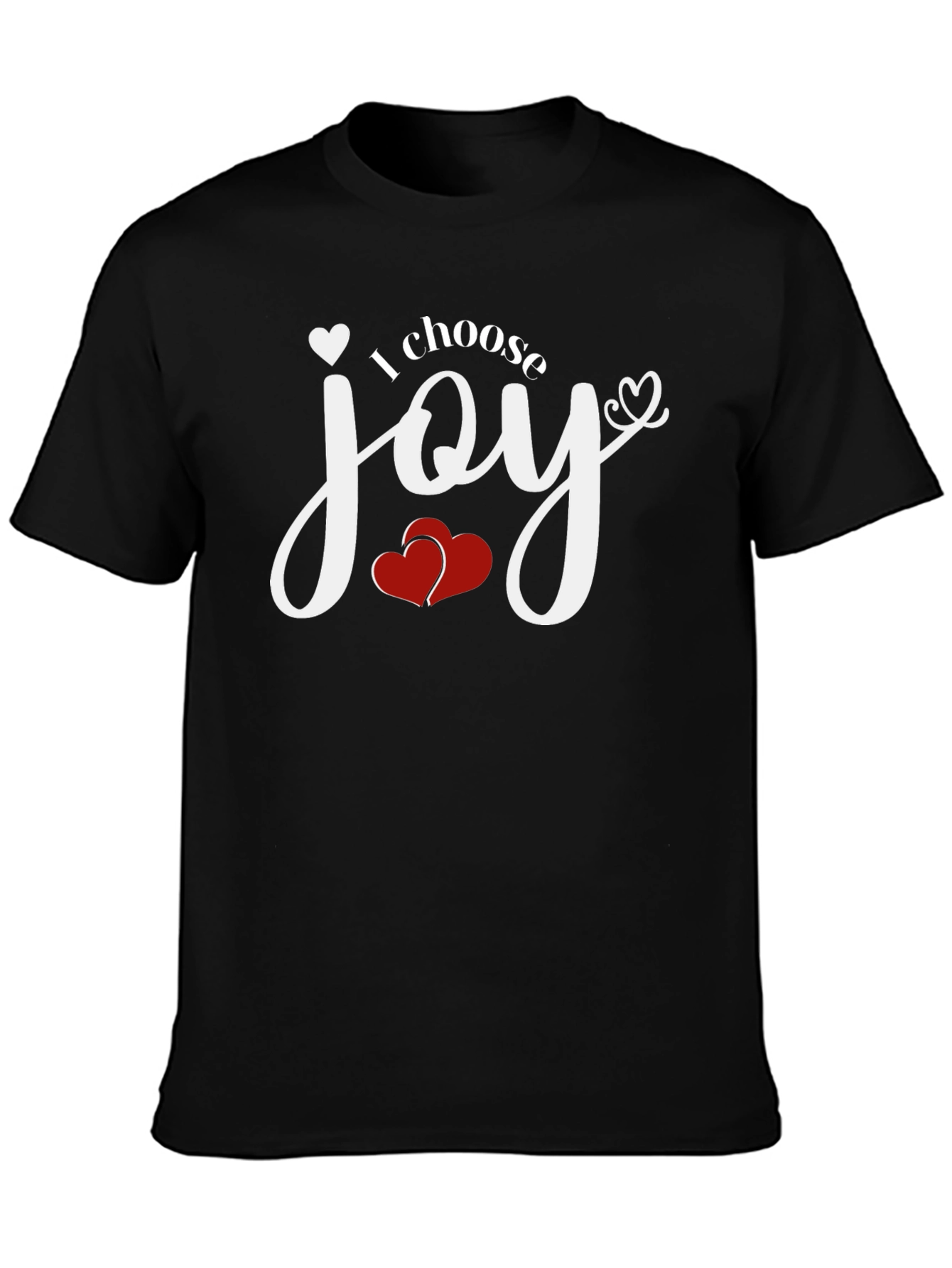 Choose Joy Graphic Tee - Black Cotton T-Shirt