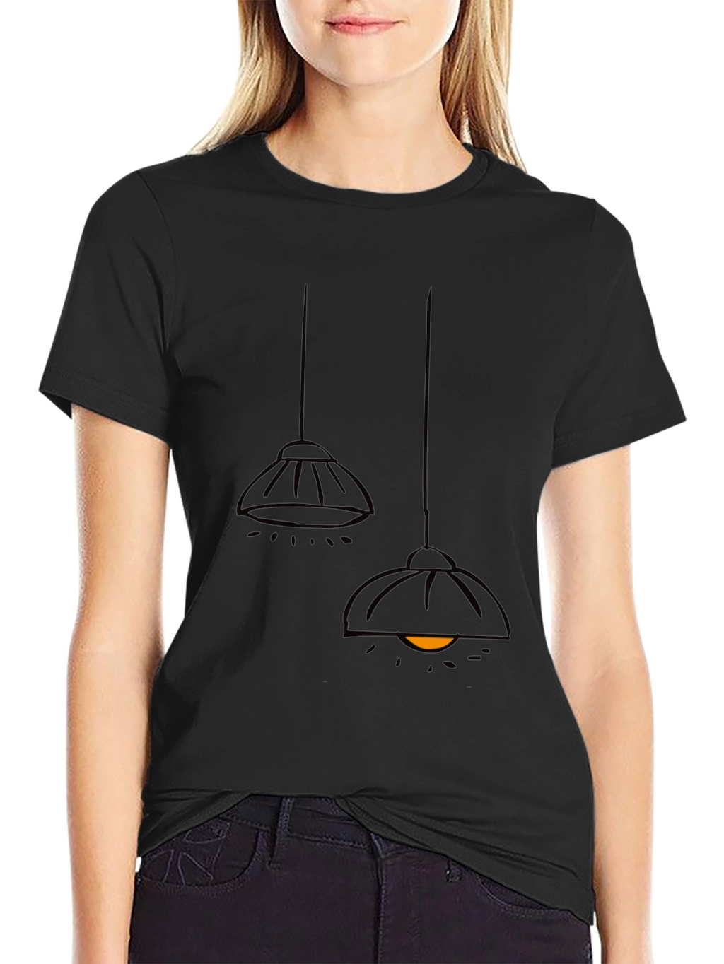 Modern Pendant Lamp T-Shirt - Black