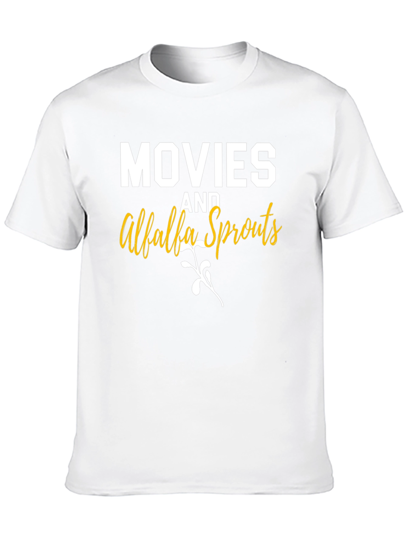 Movies and Alfalfa Sprouts Black Graphic T-Shirt